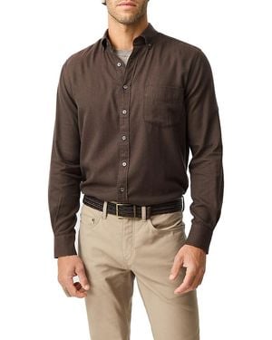 Rodd & Gunn Rodd And Gunn Barrhill Long Sleeve Slim Fit Shirt - Brown
