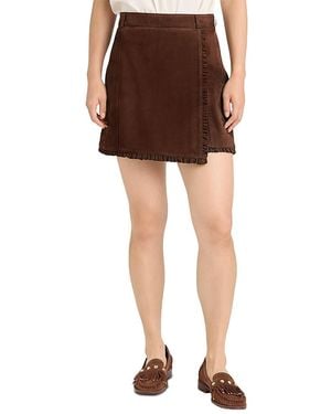 Cinq À Sept Suede Scotlyn Skirt - Brown