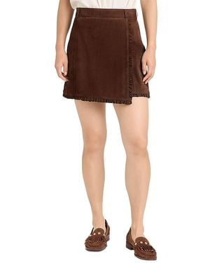 Cinq À Sept Suede Scotlyn Skirt - Brown