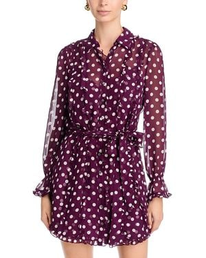 Cinq À Sept Camille Polka Dot Dress - Purple