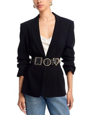 Cinq À Sept Belt Scrunched Cheyenne Blazer - Black