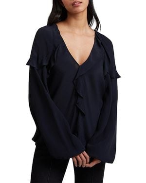 Ted Baker Kayfa Frill Blouse - Blue