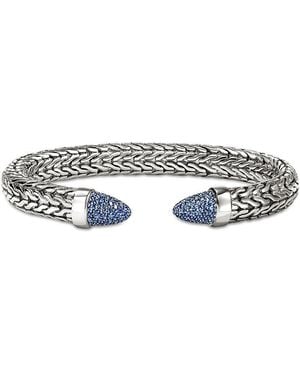 John Hardy Sterling & Sapphire Spear 50 Flex Cuff Bracelet - White