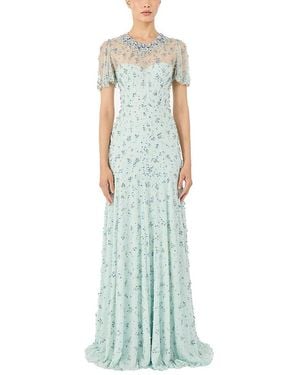 Jenny Packham Ambiance Beaded Maxi Dress - Green