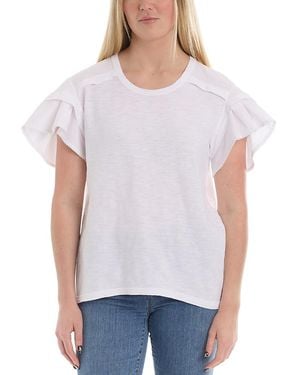 Wilt Clothing Ruffle Short Sleeve Tee - White