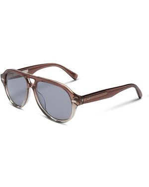 Brunello Cucinelli Paul Aviator Sunglasses, 57Mm - Metallic