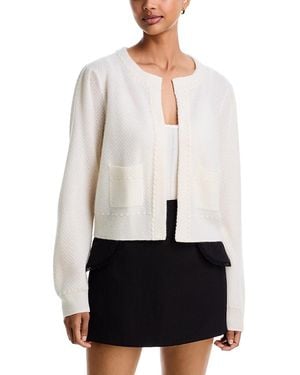 Aqua Cashmere Puff Sleeve Jacket - White