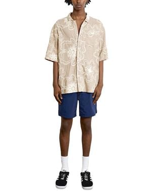 KROST Havana Embroidered Short Sleeve Shirt - Blue