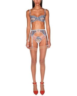 Fleur du Mal Hydrangea Cheeky Panty - Red