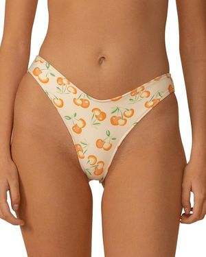 Montce Cherry Sherbet Lulu Bikini Bottom - Orange