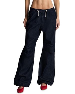 RE/DONE Cotton Blend Outer Drawstring Baggy Pants - Blue