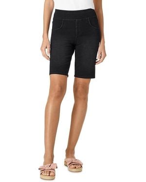 Hue Game Changing High Rise Bermuda Shorts - Black