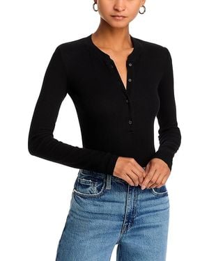 Cotton Citizen Verona Henley Top - Black