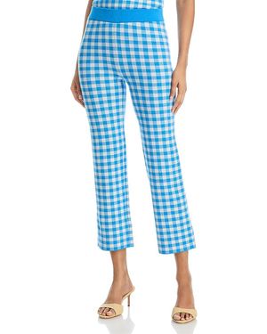 Aqua Printed Pants - Blue