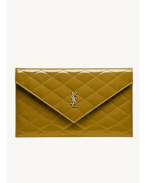 Saint Laurent Paris Pouch - Natural