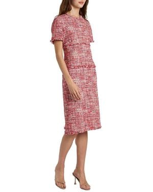 Santorelli Giulia Short Sleeve Sheath Dress - Red