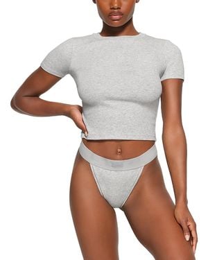 Skims Ribbed Tee - Grey