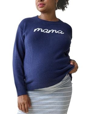 Ingrid & Isabel Maternity Mama Sweater - Blue