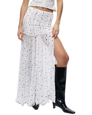 Nocturne Slit Detail Maxi Skirt - White