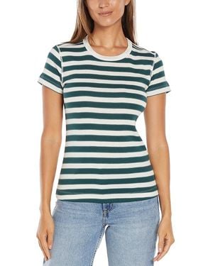 Three Dots Cotton Short Sleeve Crewneck Tee - Blue