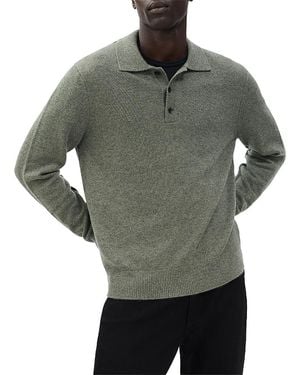 Rag & Bone Declan Cashmere Polo Sweater - Green