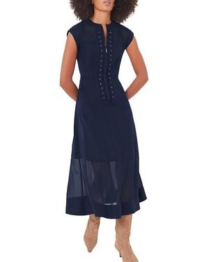 Mint Velvet Utility Front Zip Midi Dress - Blue