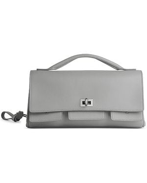 Balenciaga Bel Air Clutch On Strap Small - Gray