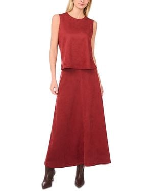 Vince Camuto Faux Suede A Line Skirt - Red