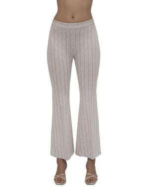 Rosetta Getty Pull On Cropped Flare Pants - Gray