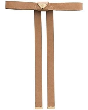 Prada Leather Hair Clip - White