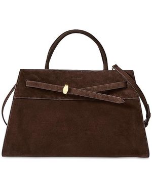 Veronica Beard Large Suede Dash Bag - Brown