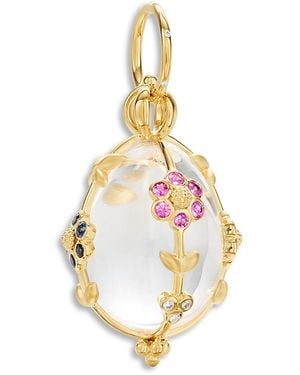 Temple St. Clair 18K Fj Rock Crystal, Diamond & Multi-Gemstone Medium Fiori Amulet Pendant - Metallic
