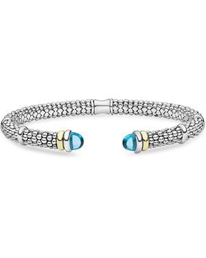 Lagos 18K & Sterling Gemstone Versa Torque Bracelet - White