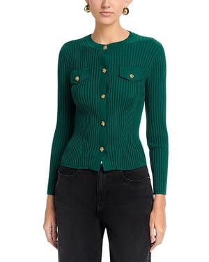 Nancy Yang Ribbed Cardigan - Green