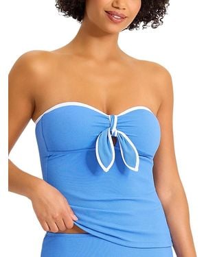 Tommy Bahama Island Cays Cabana Tankini Top - Blue