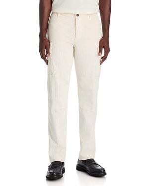 Eleventy Cotton Modal Stretch Corduroy Cargo Pants - White