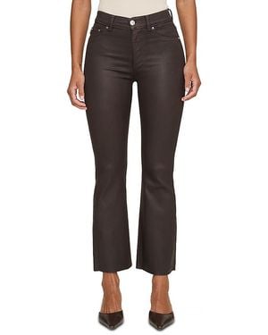 DL1961 Petite Bridget Boot High Rise Instasculpt Coated Jeans - Brown
