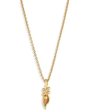 Capucine de Wulf Meadow Lily Pendant Necklace, 16 - Metallic