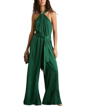 Reiss Rosin Draped Occasion Jumpsuit - Green