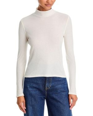 FRAME The Shadow Cotton Turtleneck - White