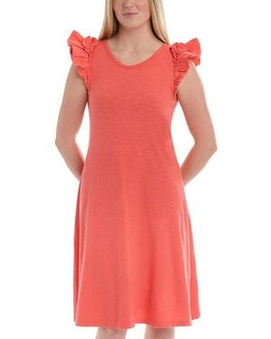 Wilt Clothing Ruffle Shoulder Tank Dress - Red