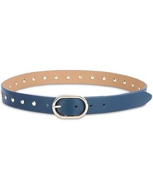 Ettika Boyfriend Stud Leather Belt - Blue