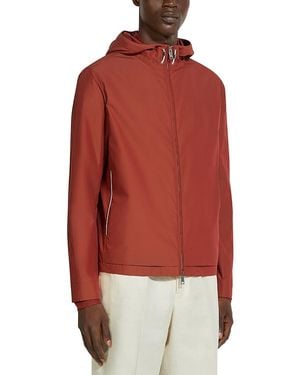 ZEGNA Nylon And Cotton Blouson Jacket - Red