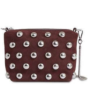 Reiss Leandra Stud Suede Occasion Bag - Purple