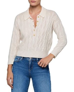 L'Agence Airy Cable Knit Wool Sweater - Blue