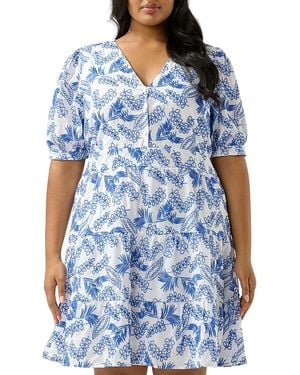 Estelle La Croisette Embroidered Dress - Blue