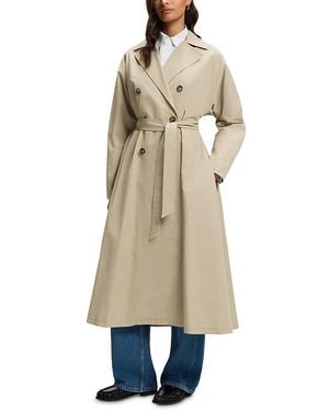 BOSS Calili Water Repellent Trench Coat - Natural
