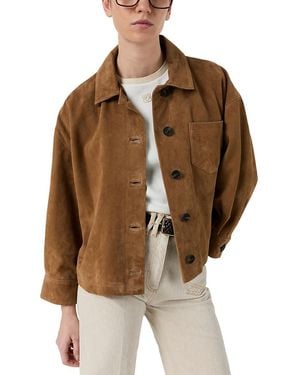 Gerard Darel Tanael Suede Jacket - Brown