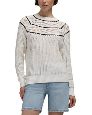 HUNTER Pointelle Knit Sweater - Gray