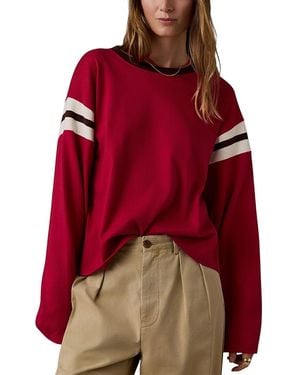 Faherty Throwback Cotton Long Sleeve Tee - Red